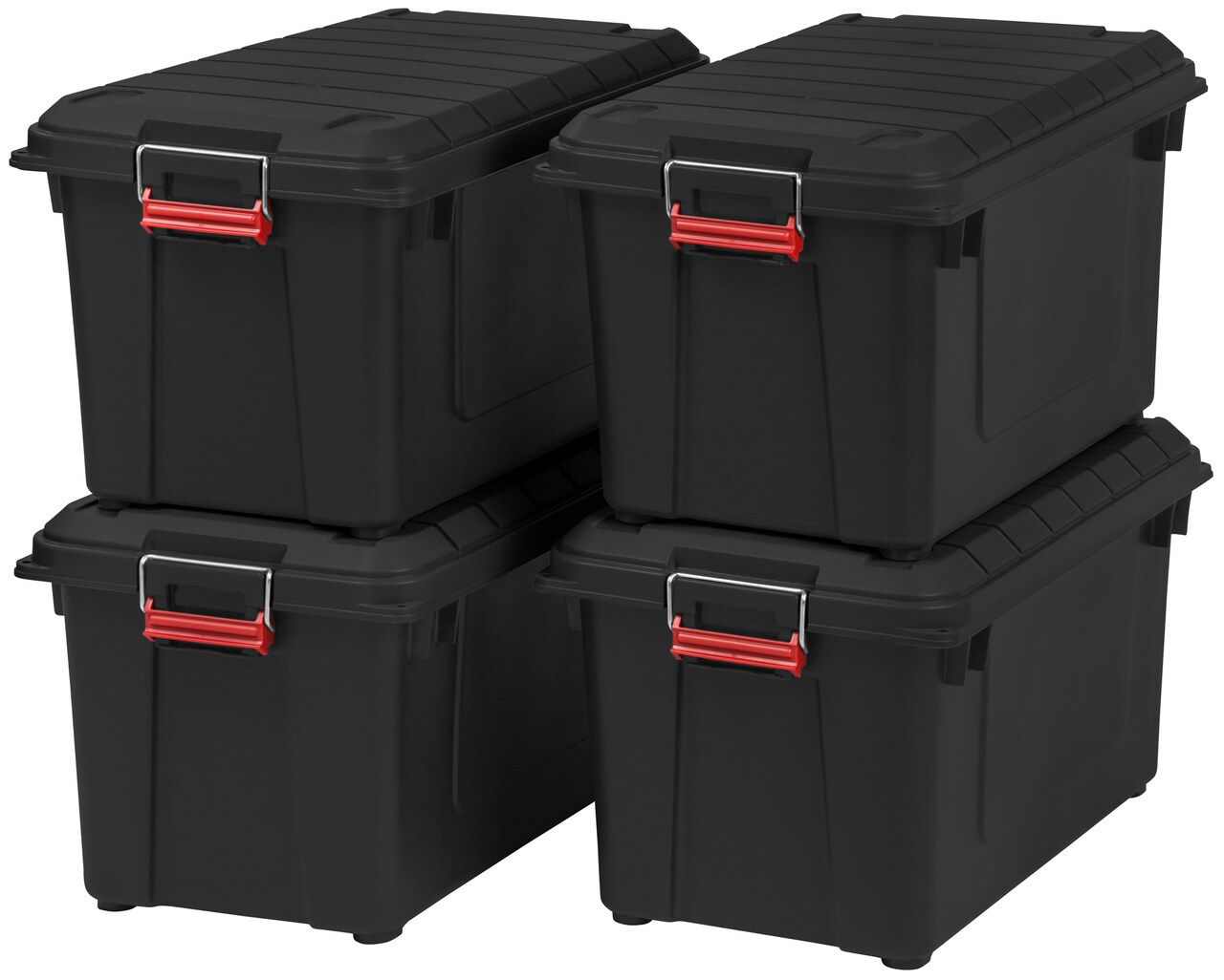 IRIS USA 4Pack 82qt/20gal Heavy Duty Plastic Storage Tote with Lids